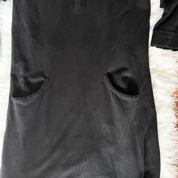 Michael Kors Black 1/4 Zip Sweater Dress Pockets S - Picture 6 of 9